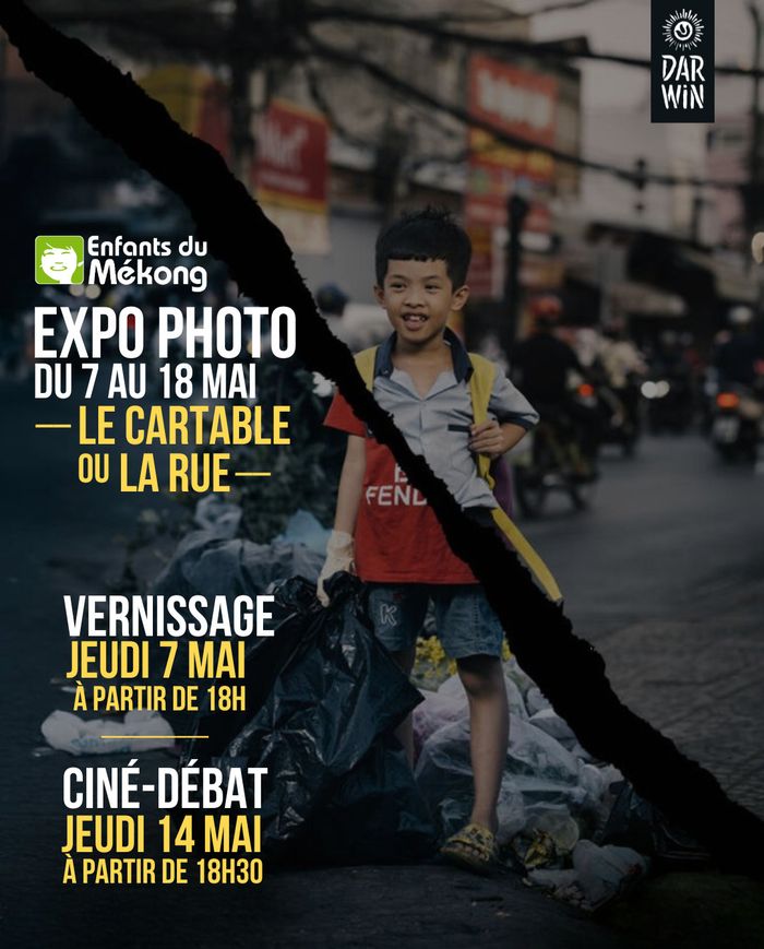 EXPOSITION PHOTO · LE CARTABLE OU LA RUE · Enfants du Mekong, Darwin