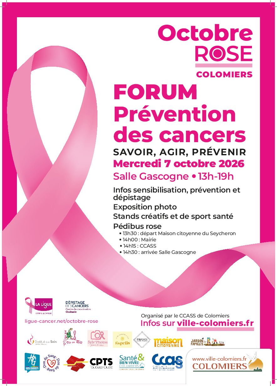 Octobre rose : Forum prévention des cancers