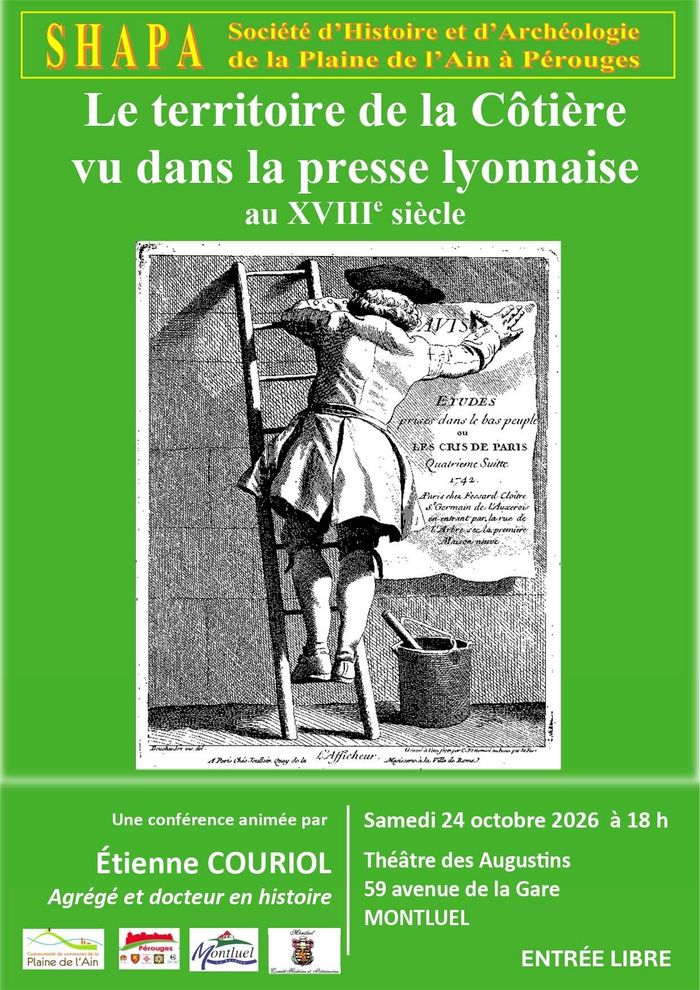 [CONFÉRENCE] Le territoire de la Côtière vu dans la Presse Lyonnaise au XVIIIe siècle