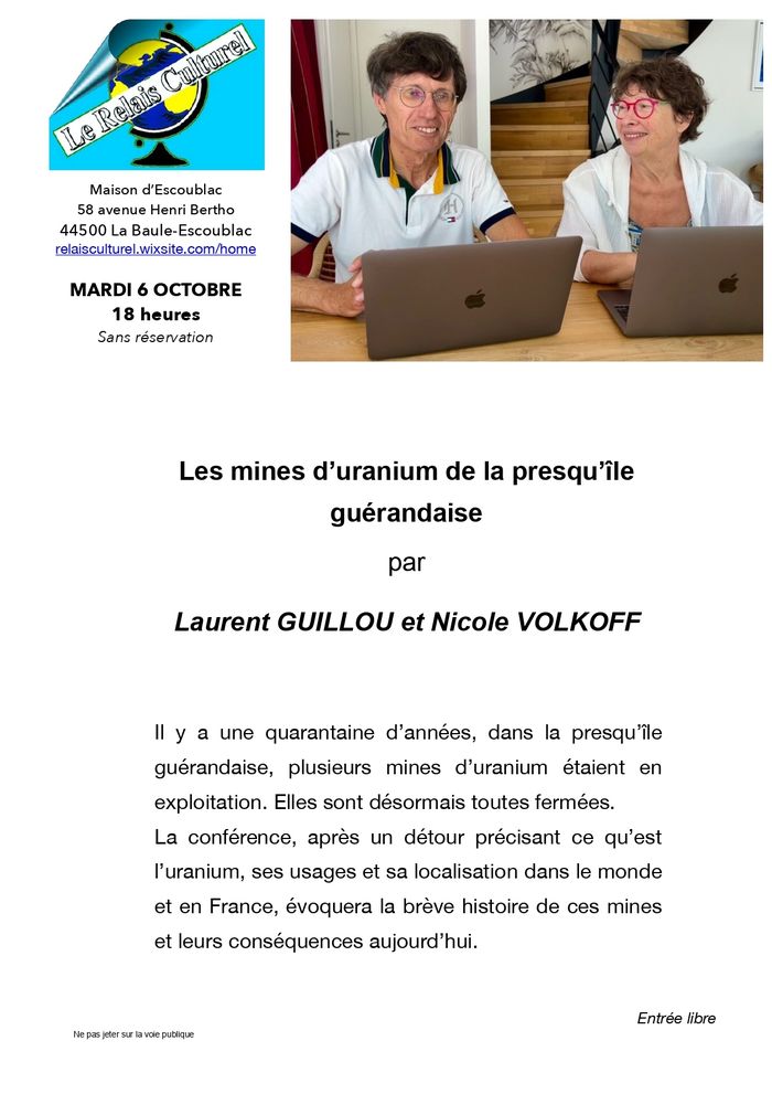 Conférence - Les mines d’uranium de la presqu’île guérandaise