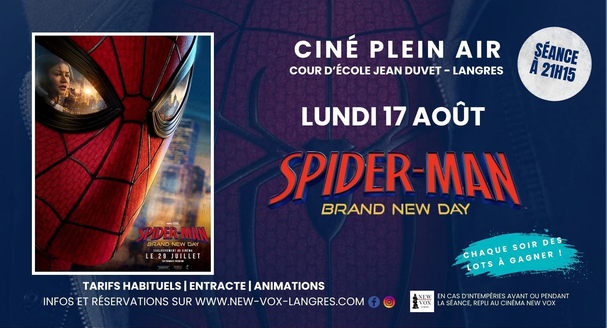 Ciné Plein Air : "Spider man : Brand new day"