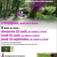Bancs publics • Atelier d'écriture déambulant, en plein air