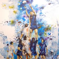 Intenses émotions, encres de chine et volutisme par Antoine Harillo, figuratif contemporain et abstraction colorée par Jean-Claude Lannes