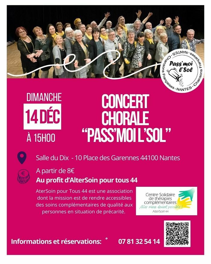 Concert solidaire de la chorale "Pass’moi l’Sol"
