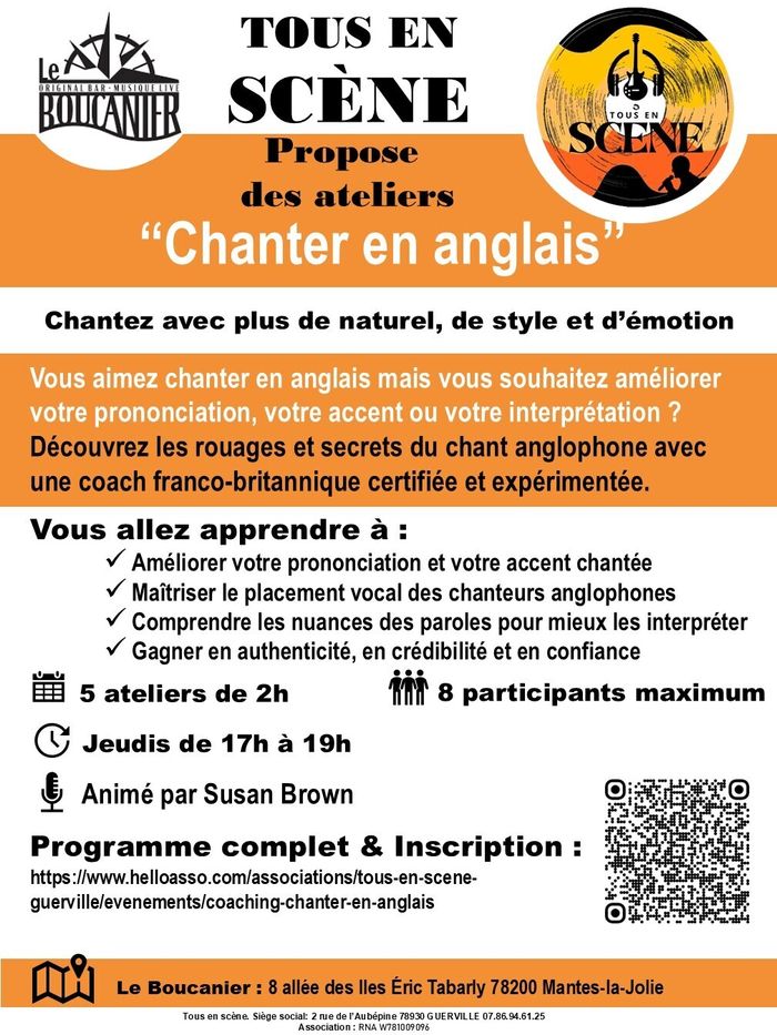 Tous en scène propose l'atelier - Chanter en anglais