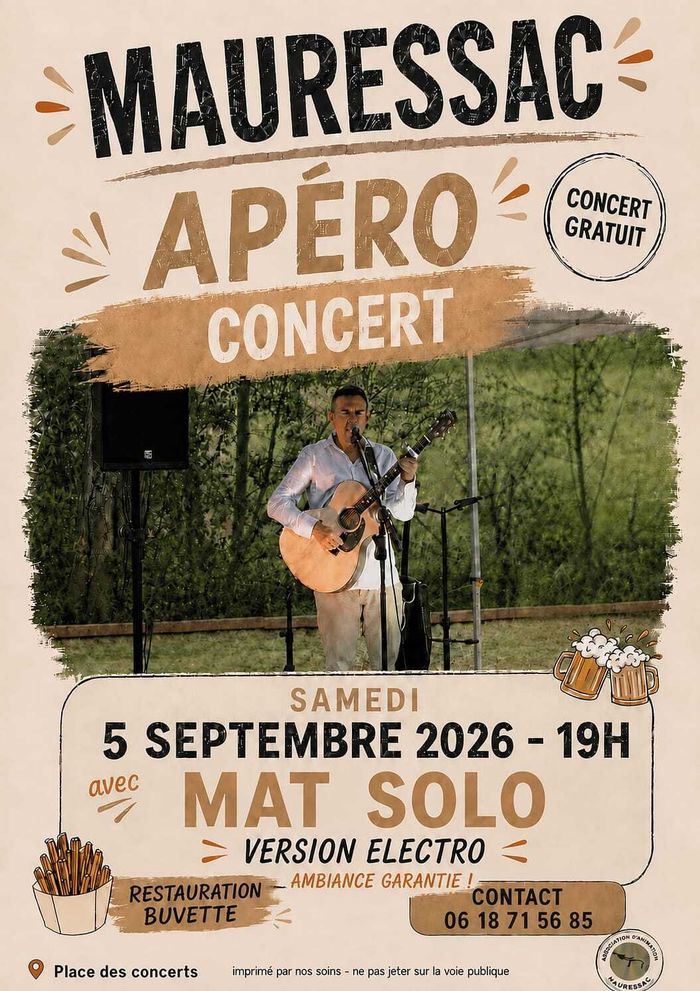 Affiche — Apéro-concert avec Mat solo
