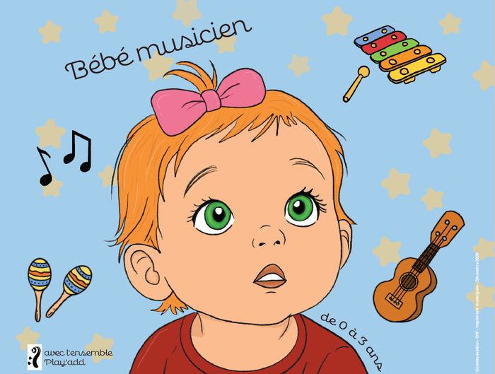 Affiche — Bébé musicien