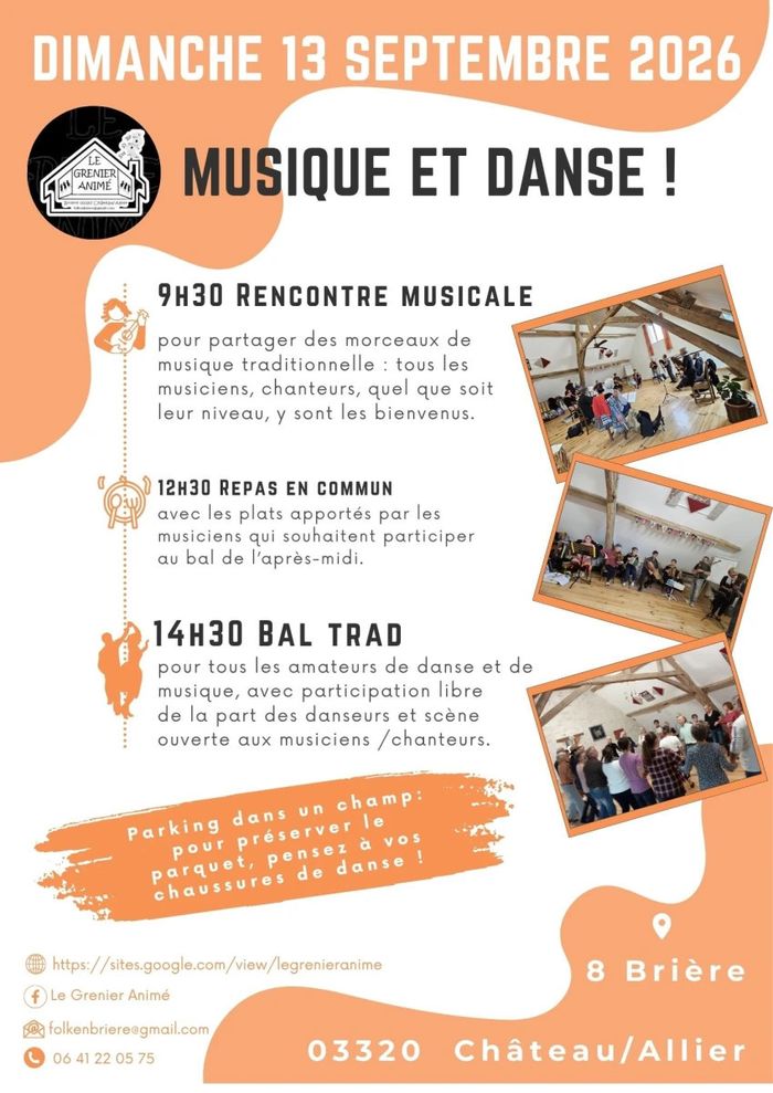 Affiche — rencontre musicale et bal trad