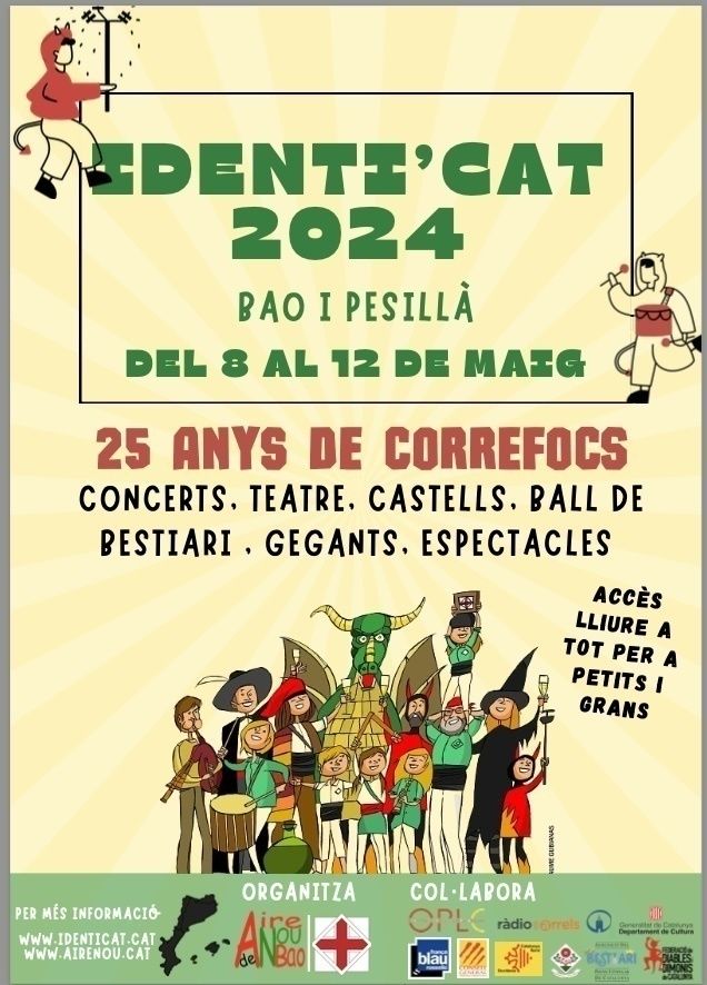 Identi'Cat 2024 - Mostra de foc amb bèsties, diables, bruixes i percussions i Concert