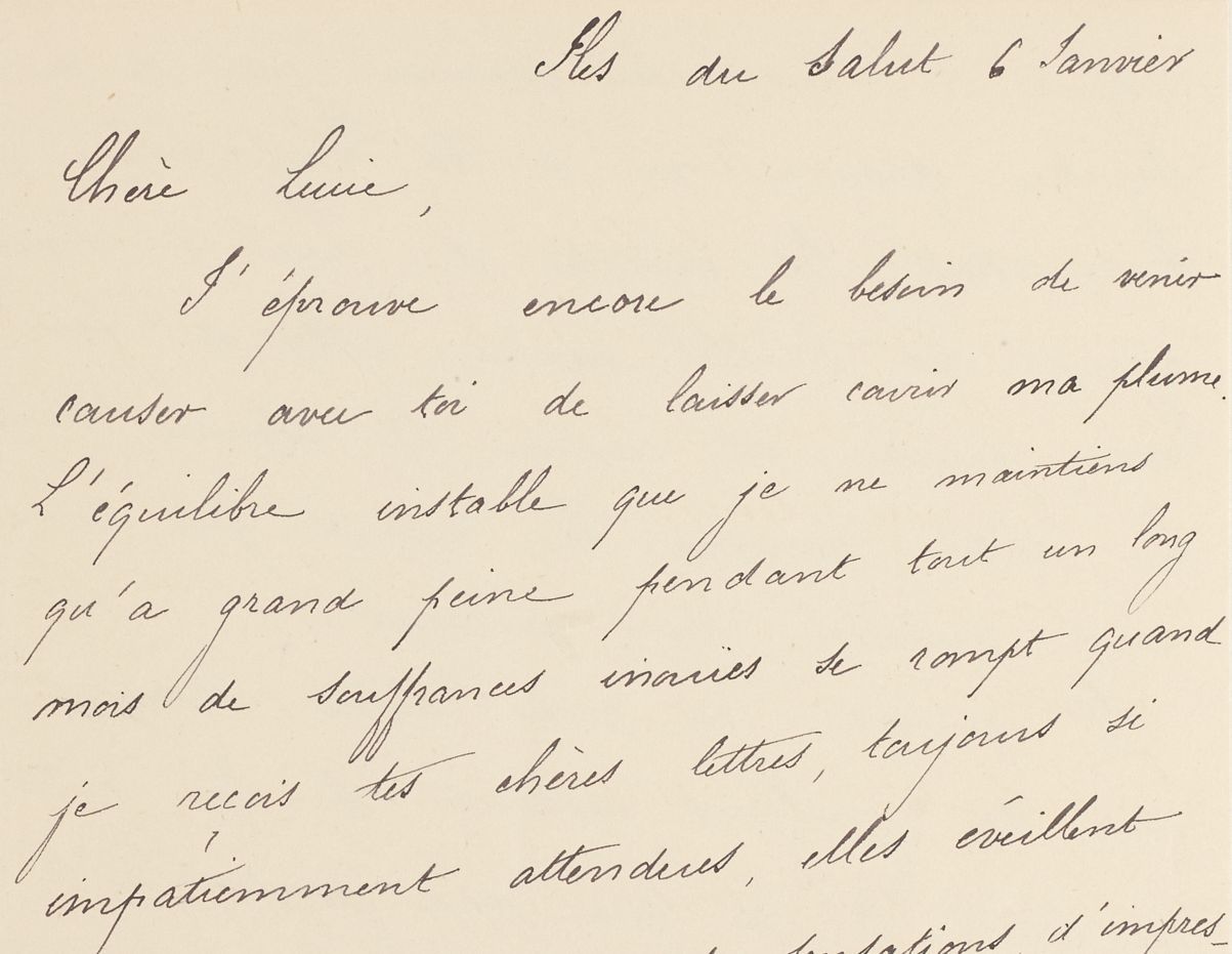 Lettre d'Alfred Dreyfus à Lucie Dreyfus_collection Musee de Bretagne Ecomusée de la Bintinais_MArque Domaine Public
