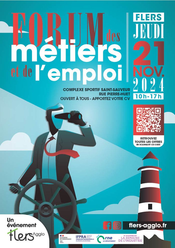 Flers Agglo organise son 8ème Forum des métiers et de l’emploi le jeudi 21 novembre de 10 h à 17 h au complexe sportif St Sauveur à Flers.