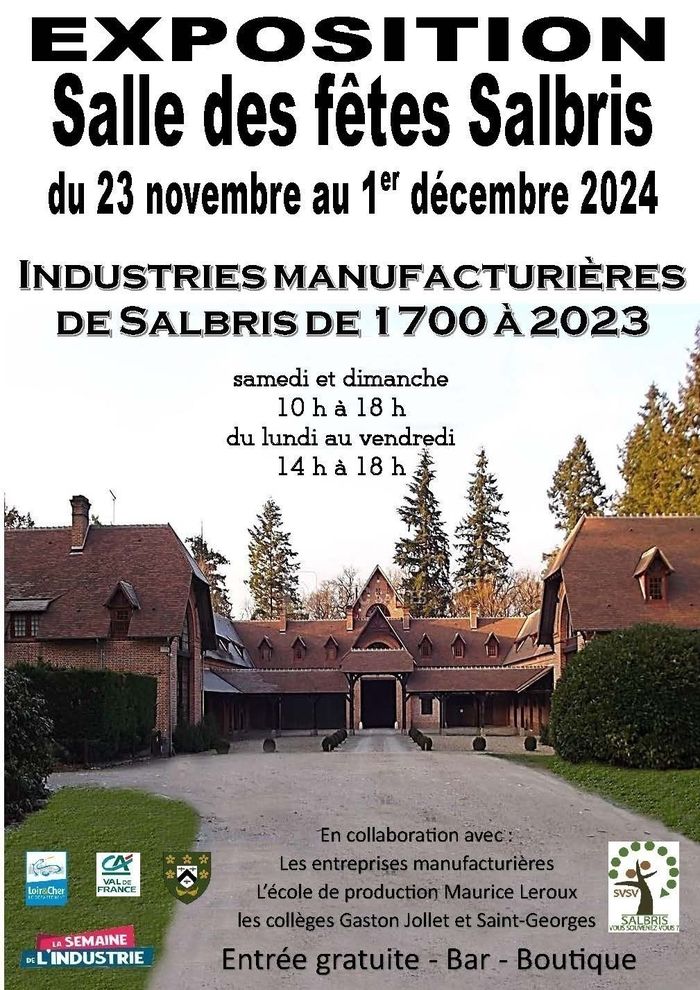 Exposition sur les industries manufacturières de Salbris de 1700 à 2023