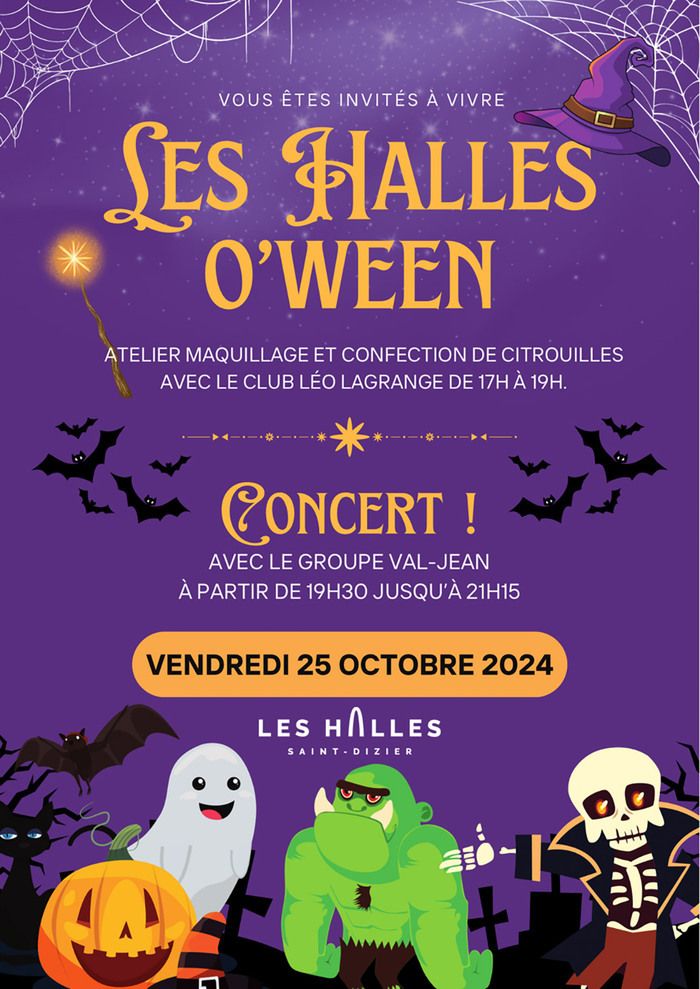 Venez fêter Halloween avec ateliers, concert et animations au club Léo Lagrange, Les Halles, Saint-Dizier.