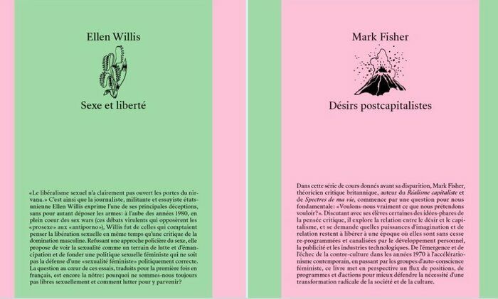 Discussion autour de "Sexe et Liberté" d’Ellen Willis et "Désirs postcapitalistes" de Mark Fisher, publiés par Audimat éditions, avec Fanny Quément et Louis Morelle