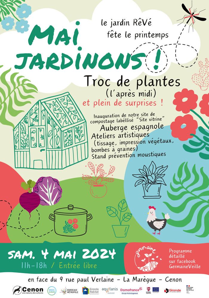 Dans le cadre du Printemps de la biodiversité de Bordeaux Métropole, Journée festive dans un jardin partagé dédiée au troc de plantes et aux échanges autour du jardinage au naturel.