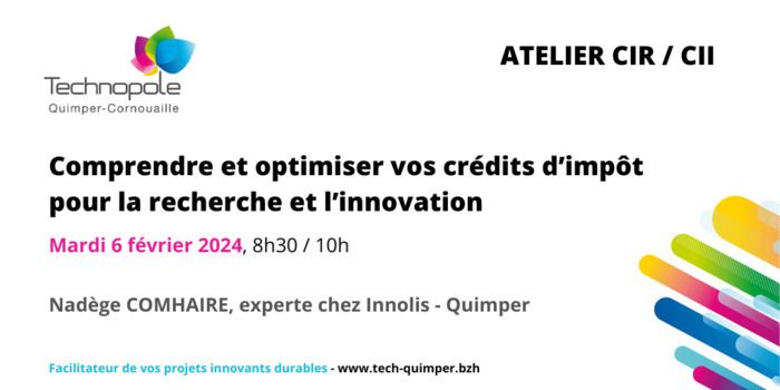 La Technopole vous invite à un atelier sur le Crédit Impôt Recherche (CIR) et Crédit Impôt Innovation (CII).