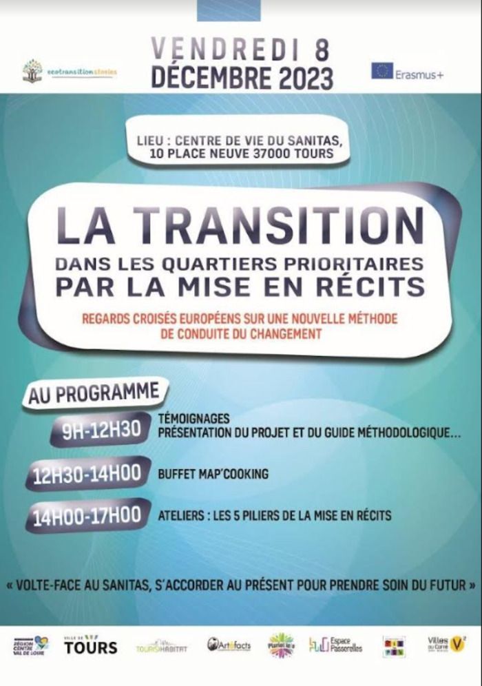 À l'occasion de la clôture du projet européen Erasmus+, venez partager une journée dédiée à la méthodologie de Mise en récits de la transition écologique dans les quartiers populaires.