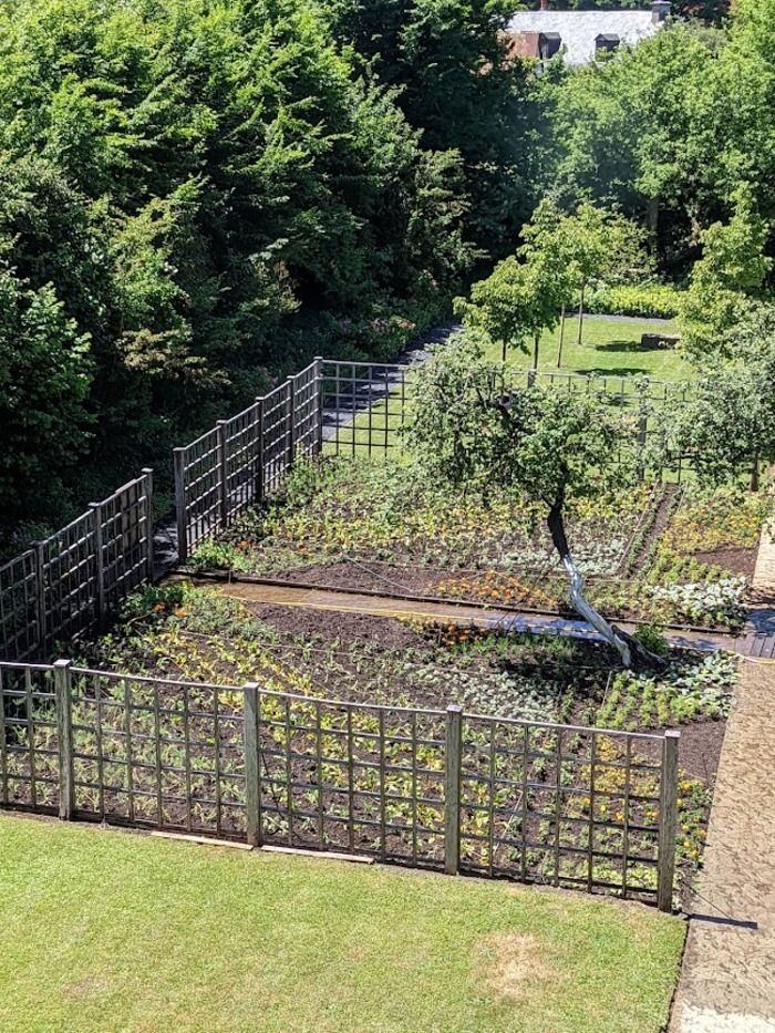 Freier Zugang zum Verger de Déduit, der als bemerkenswerter Garten eingestuft ist. Das zentrale Quadrat, das jedes Jahr geändert wird, wird gepflanzt. Die Besucher können hier die Frühlingsblumen geni