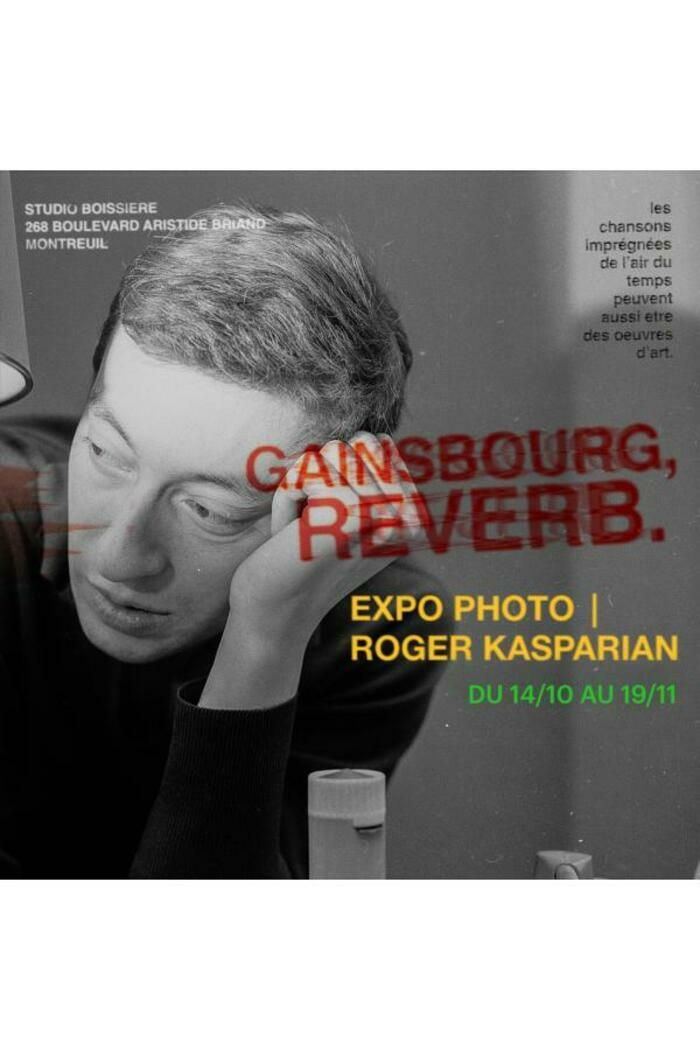 Venez découvrir la nouvelle exposition photo "Gainsbourg Reverb" du photographe Roger Kasparian au Studio Boissière de Montreuil.