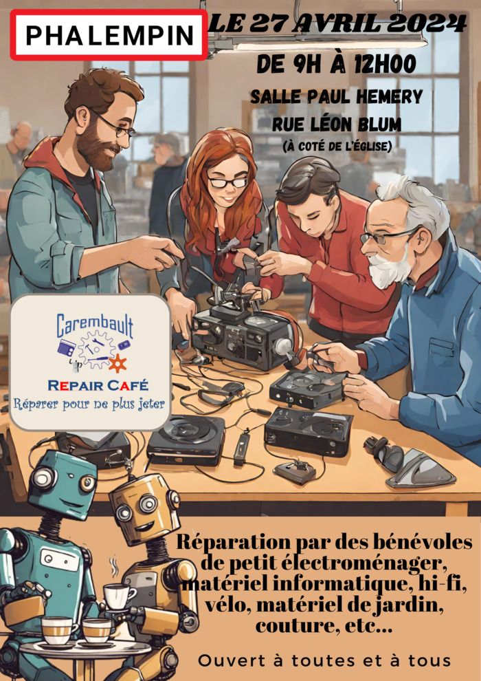 Le 27 avril 2024, à Phalempin, le 5e repair café est organisé