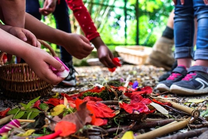 Sinnlicher Spaziergang im botanischen Garten. Kommen Sie mit Freunden oder Familie, berühren Sie, schmecken Sie, riechen Sie, hören Sie den Pflanzen zu und komponieren Sie ein kleines natürliches Bild