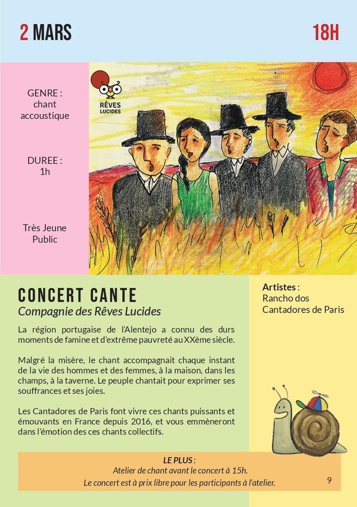 Concert cante, chant traditionnelle portugais.