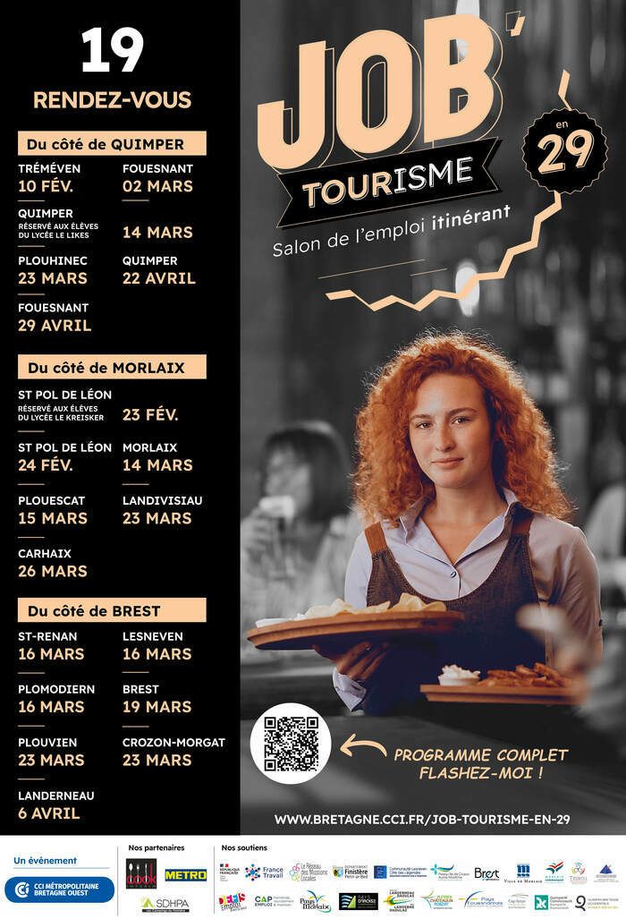 Job Tourisme en 29: Salon de l'emploi itinérant des métiers du Tourisme, du camping, de l'hôtellerie et de la restauration