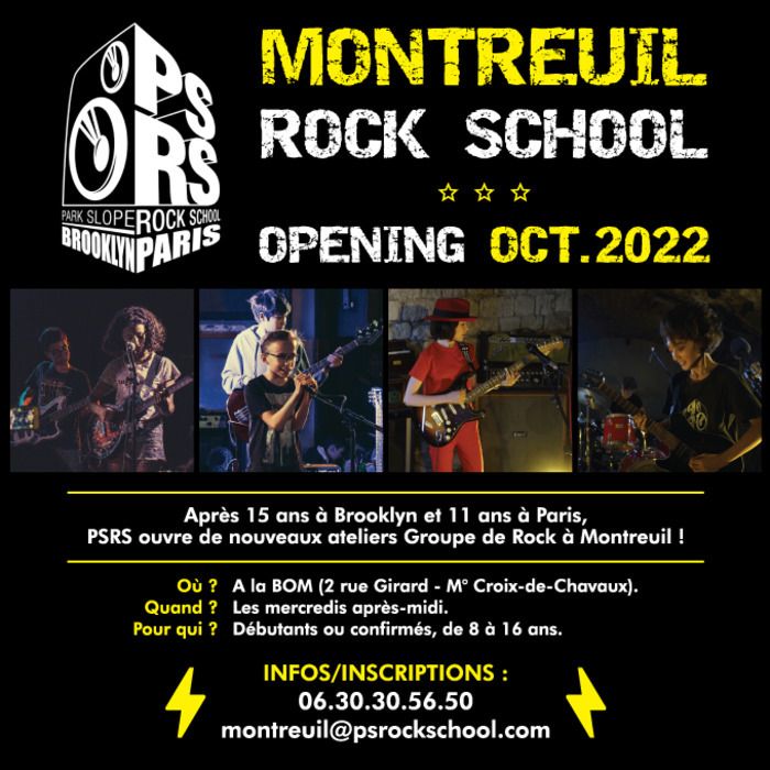 Une nouvelle rock school à Montreuil !