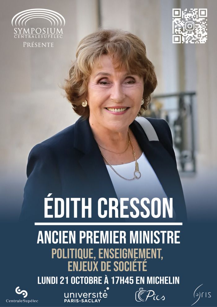 Edith Cresson est la nouvelle invitée de Symposium CentraleSupélec.