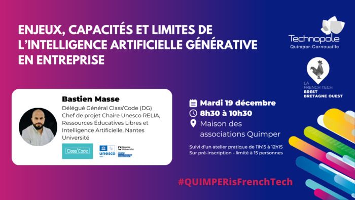 Comment intégrer l'intelligence générative à mon entreprise ? Quels usages ? Quels sont les limites & les impacts sur les compétences ?