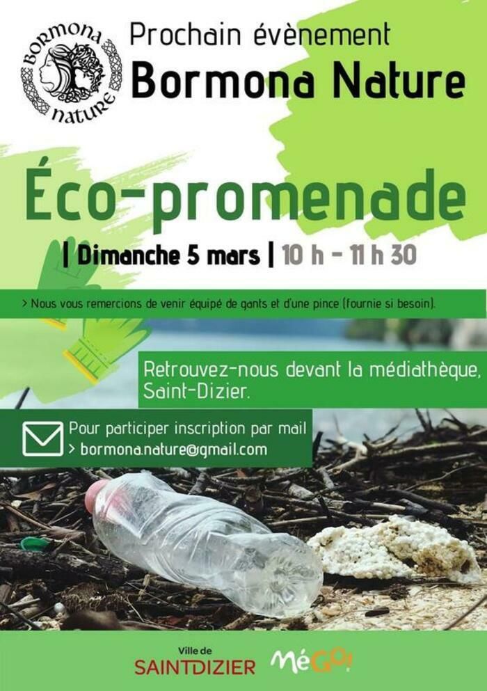 L'éco-promenade est une action éco-citoyenne d'une 1h30 accessible aux enfants et aux adultes, mêlant convivialité, marche et ramassage de déchets.
    
    Nous fournissons les sacs poubelles et disp...