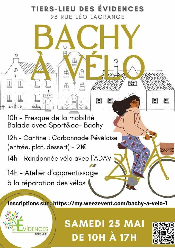 Dans le cadre de mai à vélo porté par Pévèle Carembault, le tiers-lieu des évidences à Bachy vous propose une journée dédiée à la mobilité douce