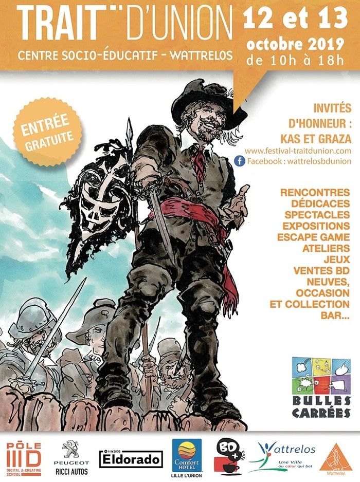 5ème festival de bande dessinée Trait d’union et de la nuit des bibliothèques avec l’association Bulles Carrées.