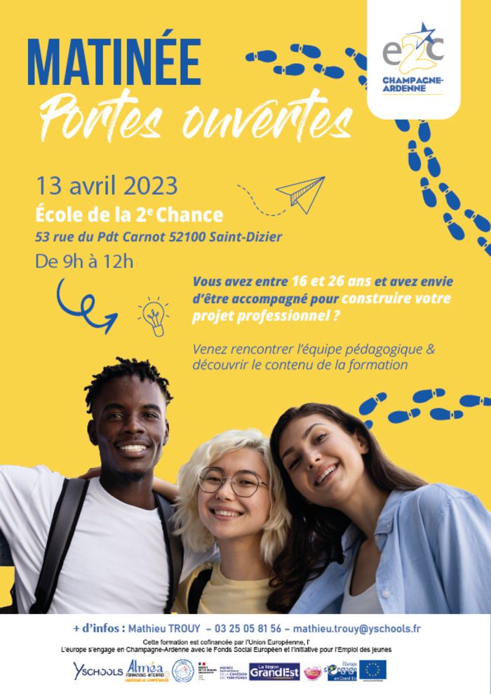 L'E2C organise sa matinée portes ouvertes le 13 avril afin de proposer aux jeunes entre 16 et 26 ans un accompagnement dans leur projet professionnel.