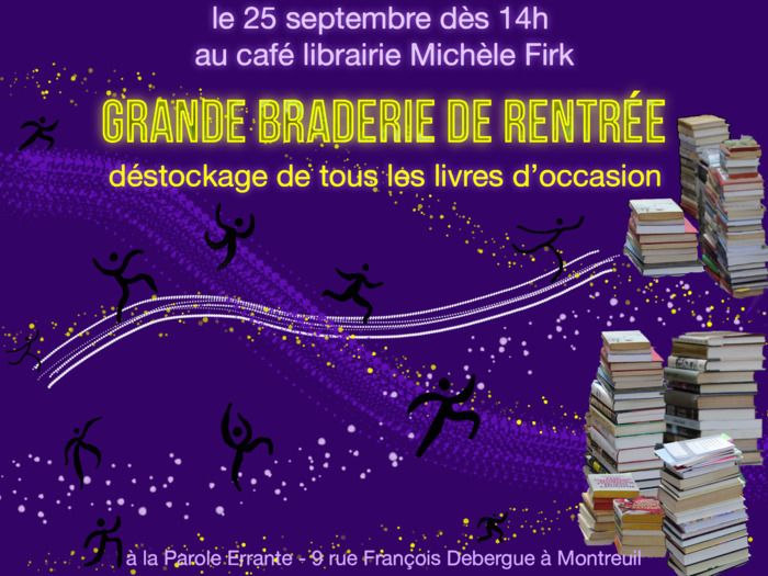 Déstockage de tous les livres d'occasion de la librairie Michèle Firk