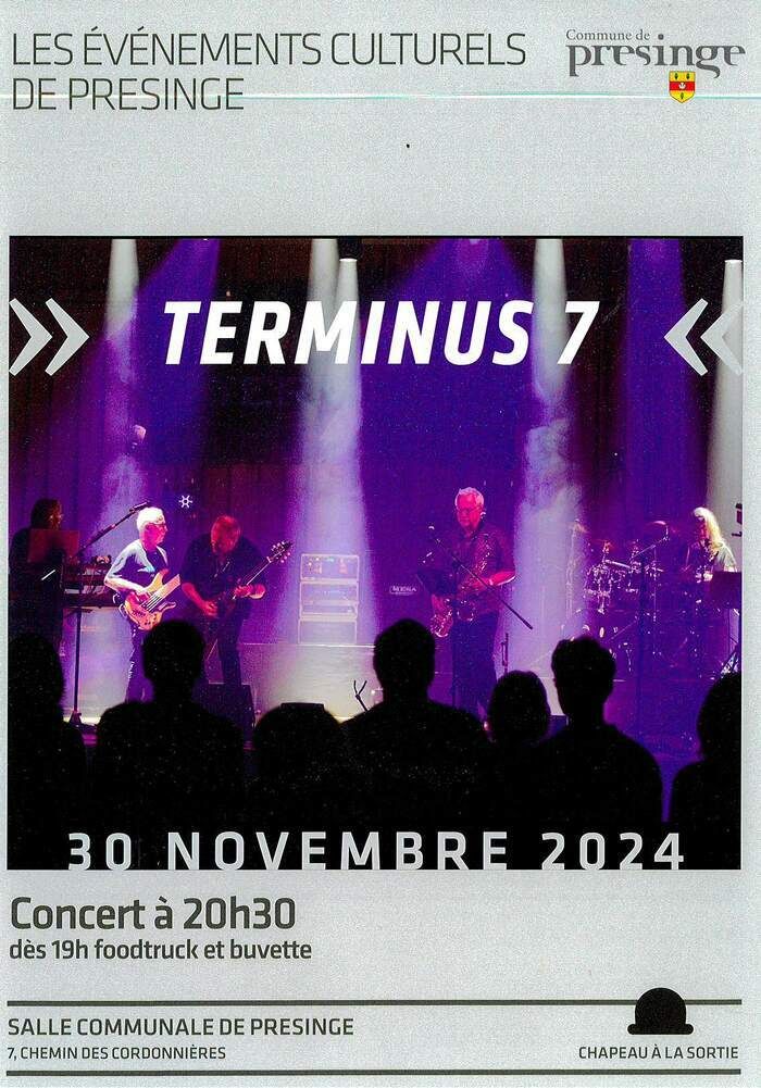 Concert de rock du groupe Terminus 7, Salle communale de Presinge, le samedi 30 novembre 2024, à 20h30 - Foodtruck et buvette dès 19h00