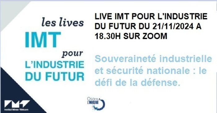 Des rendez-vous mensuels consacrés à l’industrie  depuis plus de 2 ans, portés par les étudiantes et étudiants des écoles de l’IMT : les Lives IMT pour l’industrie du futur !