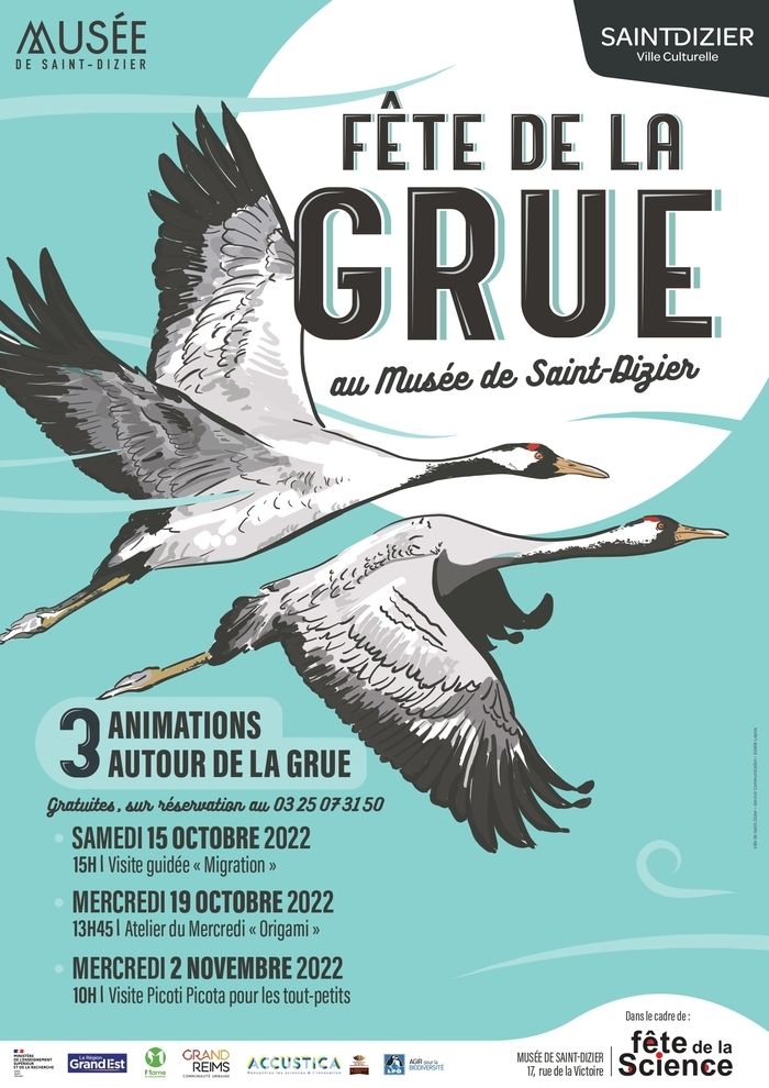 A l’occasion du passage des Grues cendrées nous réaliserons une grue en papier durant cet atelier.