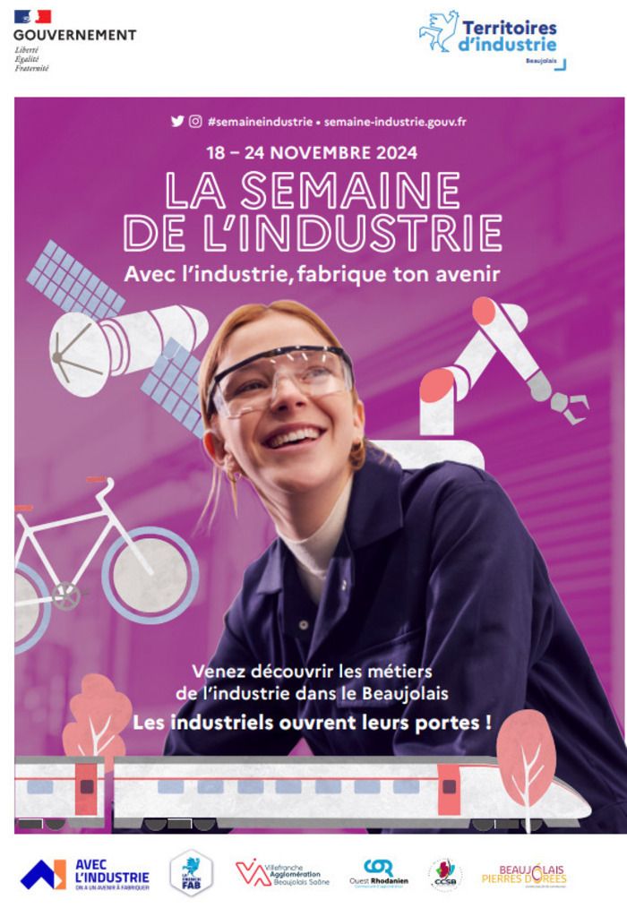 Du 18 au 22 Novembre , les entreprises industrielles du Beaujolais ouvrent leurs portes pour faire découvrir la qualité et la variété des métiers de l'industrie