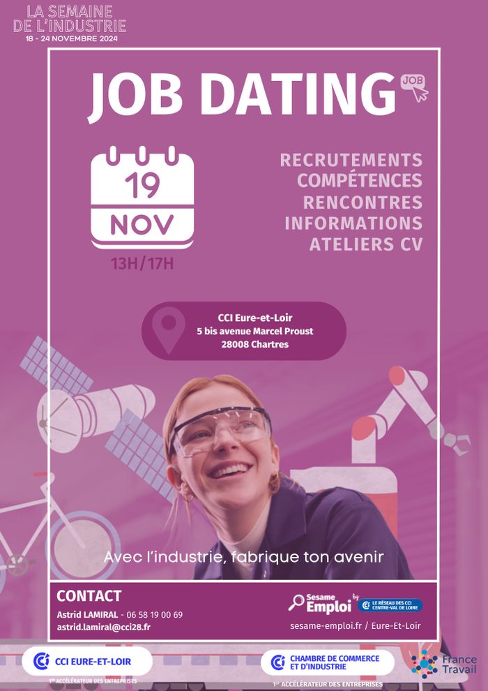 Job Dating Industrie - Mise en relation des industriels, prestataire de service avec le public en recherche d'emploi.