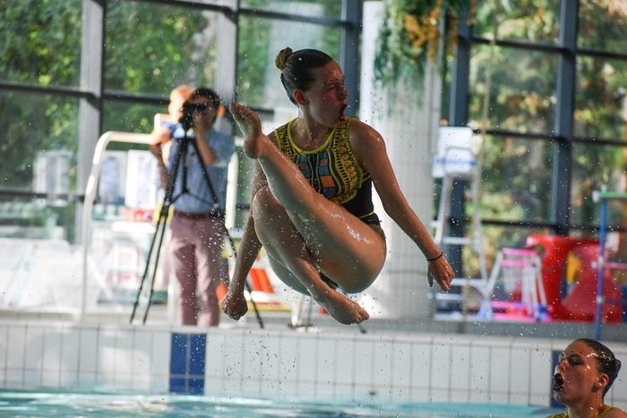 Ateliers d'initiation et démonstration de natation artistique (Synchronisée) par l'équipe sénior du Grand Nancy Aquatique Club à Aqualangres.