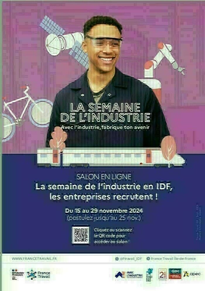 Salon digital: Semaine de l’industrie en IDF, les entreprises recrutent !