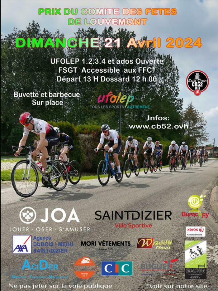 Course cycliste, plus d'infos sur notre site internet