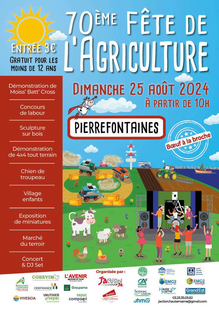 Les Jeunes Agriculteurs de Longeau vous attendent pour une journée familiale et conviviale ! Pour ce 70ème anniversaire, vous retrouverez des animations inédites comme du Moiss' Batt' Cross nocturne !