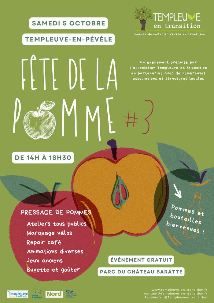 Après-midi festive et familiale : pressage de jus de pommes, ateliers de découverte, réparation (vélos, petit électroménager), échanges, goûter ! Il y en aura pour tous les goûts et tous les âges !