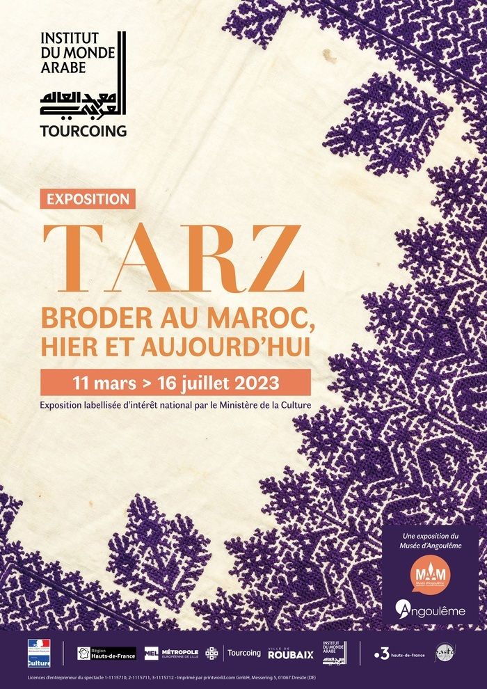 Cette exposition présente les collections exceptionnelles de broderies marocaines du Musée d’Angoulême mais aussi des créations contemporaines qui viennent dialoguer avec les œuvres traditionnelles.