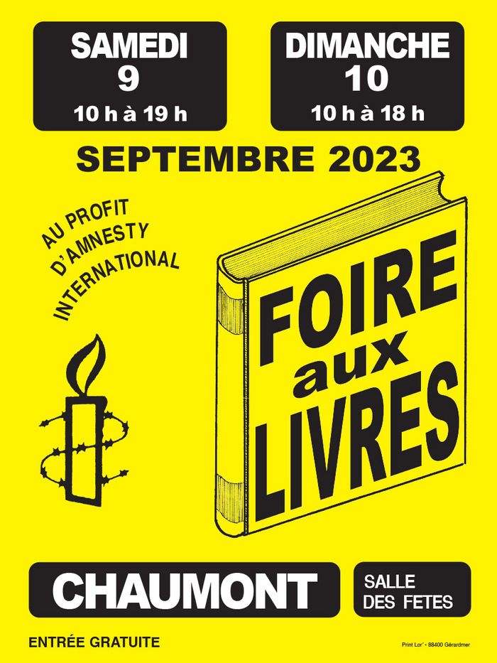 VENTE DE LIVRES D'OCCASION DE TOUTES SORTES AU PROFIT DES ACTIONS D'AMNESTY INTERNATIONAL