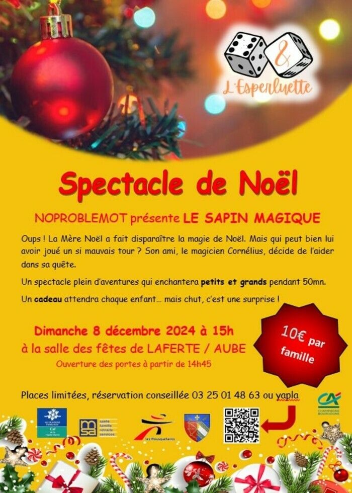 Spectacle de Noël en partenariat avec la troupe haut-marnaise No Problemo