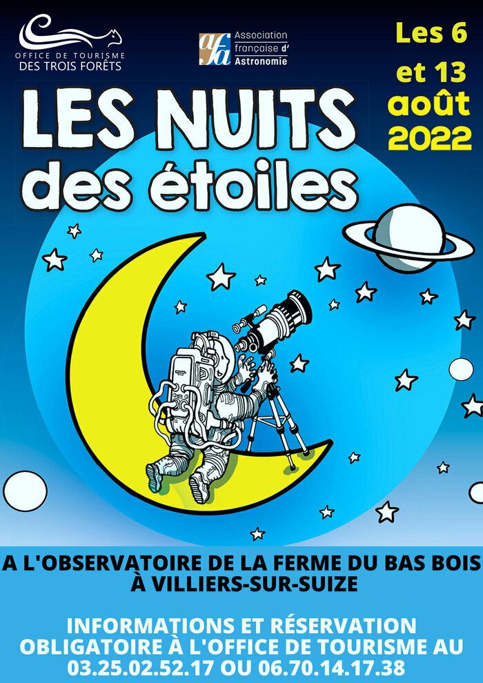 Venez découvrir les nuits des étoiles les 6 et 13 août 2022.