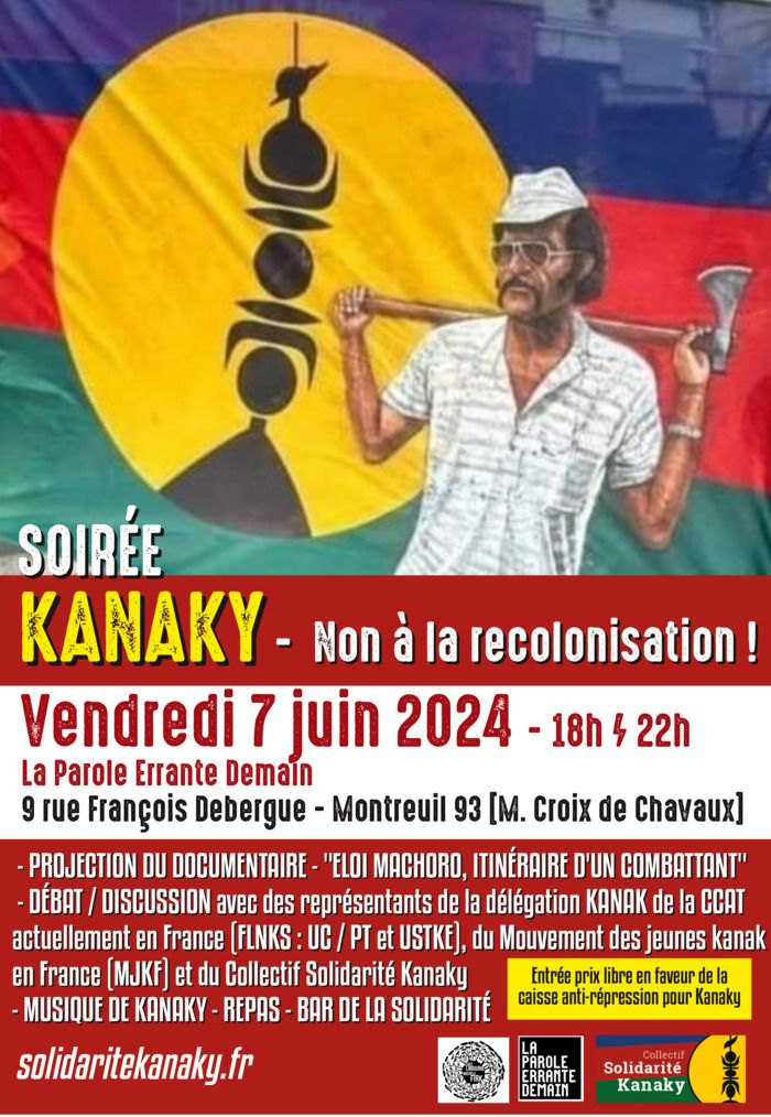 Soirée de soutien au mouvement Kanak